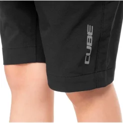CUBE ROOKIE MTB Baggy Shorten voor kinderen - black