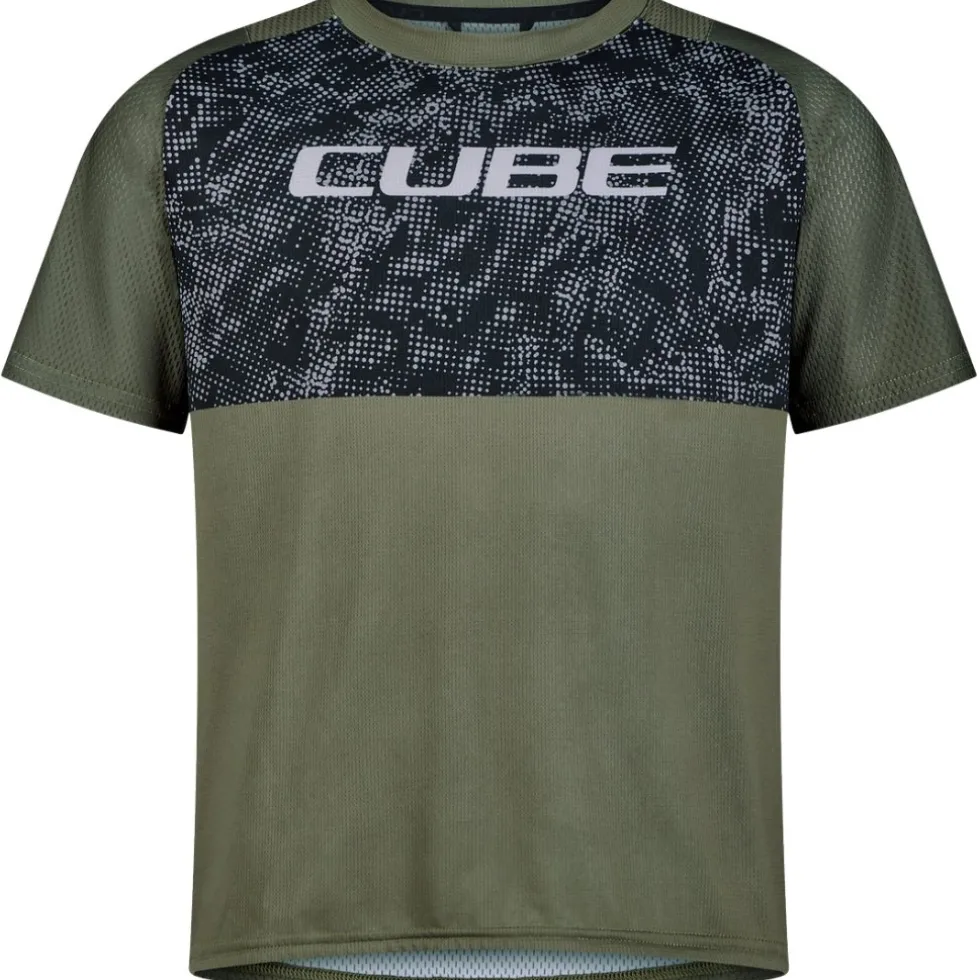 CUBE ROOKIE MTB-shirt TM Junior - reed green
