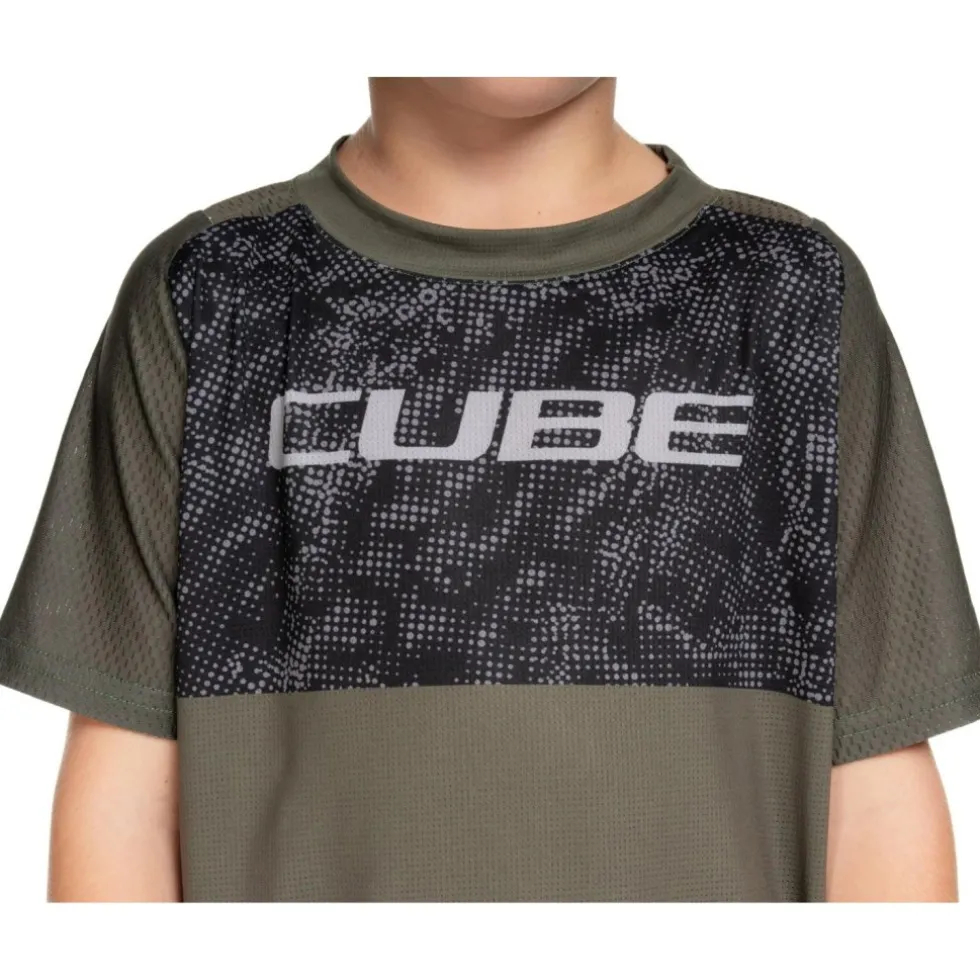CUBE ROOKIE MTB-shirt TM Junior - reed green