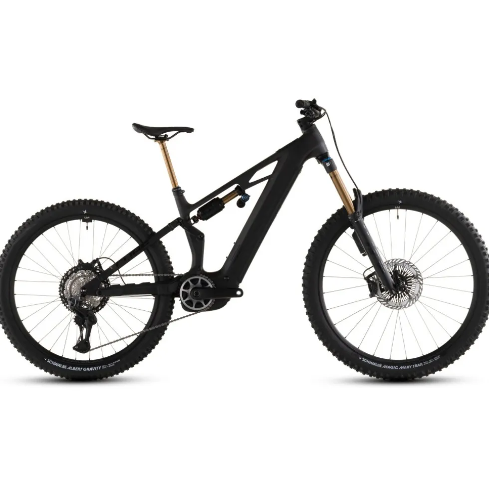 CUBE STEREO HYBRID ONE77 HPC AT 800 - Carbon E-Mountainbike - 2026 - M - XL – carbon / gold
