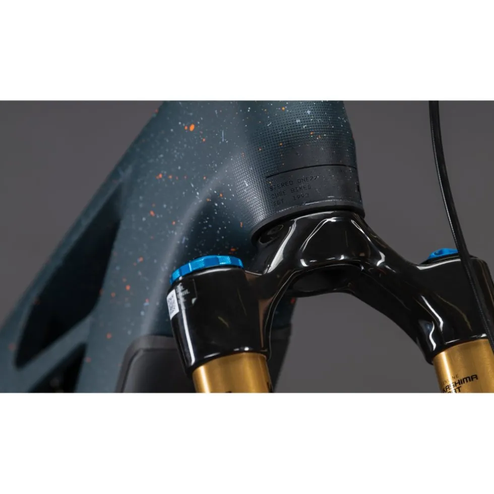 CUBE STEREO HYBRID ONE77 HPC SLT 800 - Carbon E-Mountainbike - 2026 - S – galaxy / orange