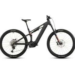 CUBE STEREO HYBRID ONE44 HPC SLX 800 - Carbon E-Mountainbike - 2026 - 27.5“ – slabgrey / orange