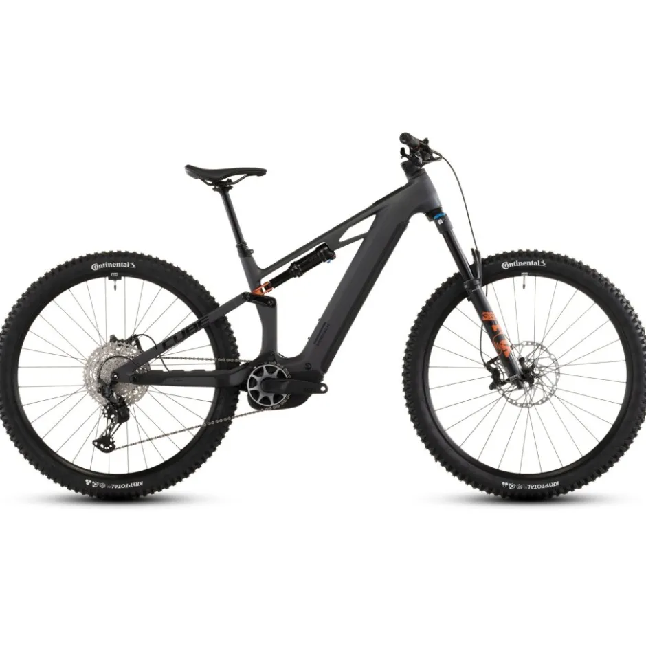 Elektrische Fietsen|E-Mtb Full Suspension < CUBE STEREO HYBRID ONE44 HPC SX 800 - Carbon E-ountainbike - 2026 - 29“ – sabgrey / orange