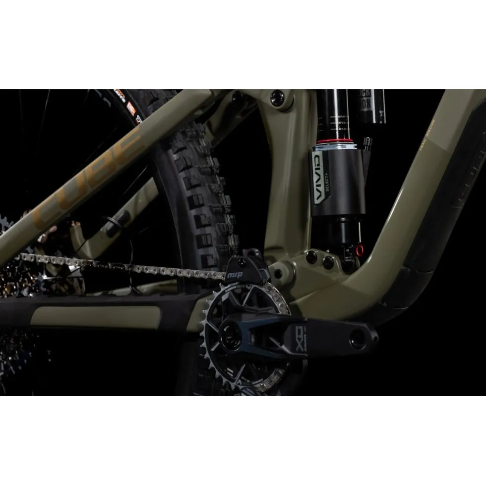 CUBE STEREO ONE77 C:68X TM - 29" Carbon Mountainbike - 2026 - dustyolive / gold