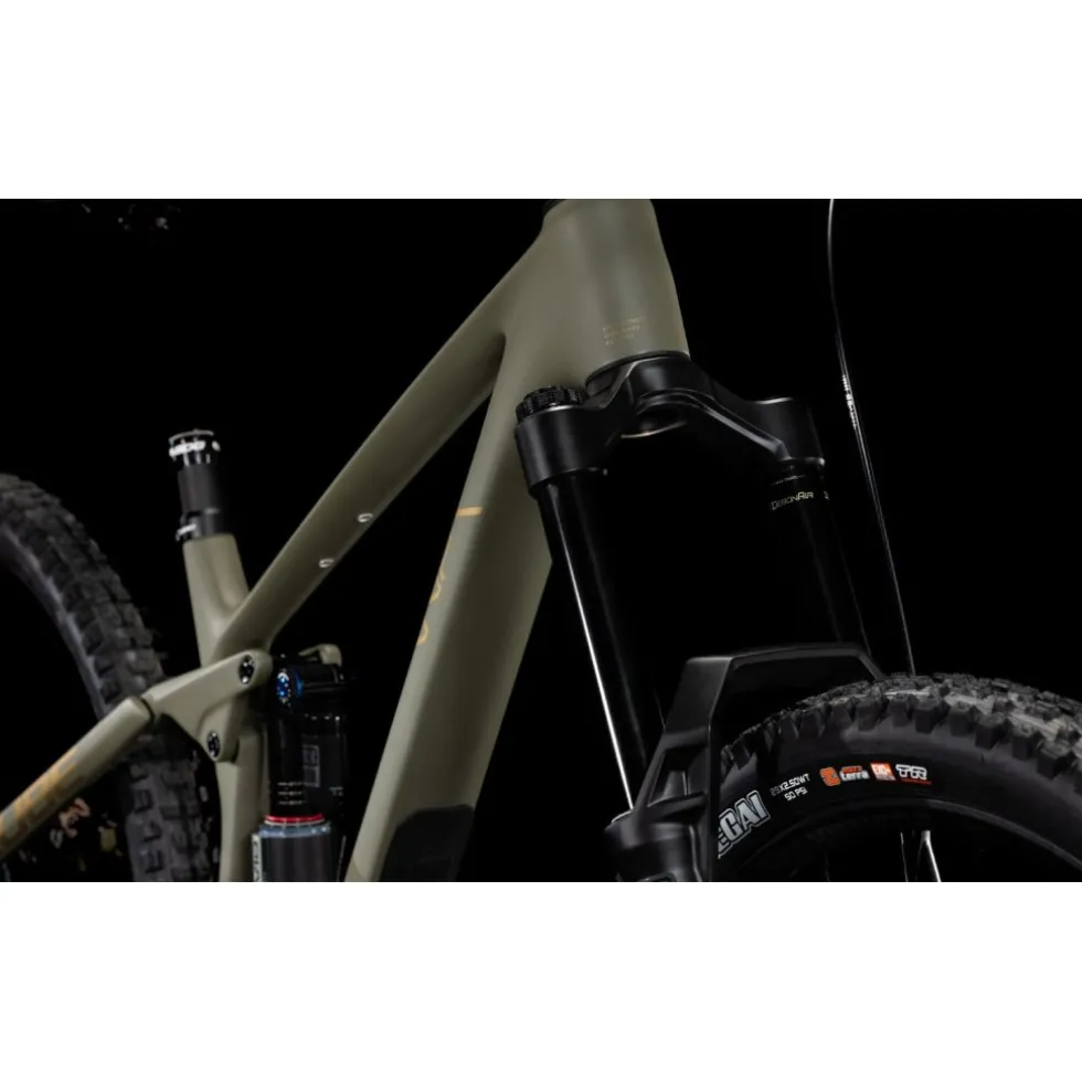 CUBE STEREO ONE77 C:68X TM - 29" Carbon Mountainbike - 2026 - dustyolive / gold