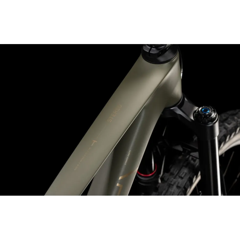 CUBE STEREO ONE77 C:68X TM - 29" Carbon Mountainbike - 2026 - dustyolive / gold