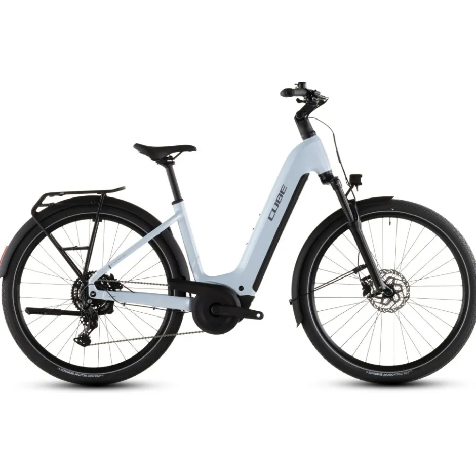 Elektrische Fietsen < CUBE TOURING HYBRID ONE 600 - Easy Entry - Trekking E-Bike - 2026 - glacier / reflex