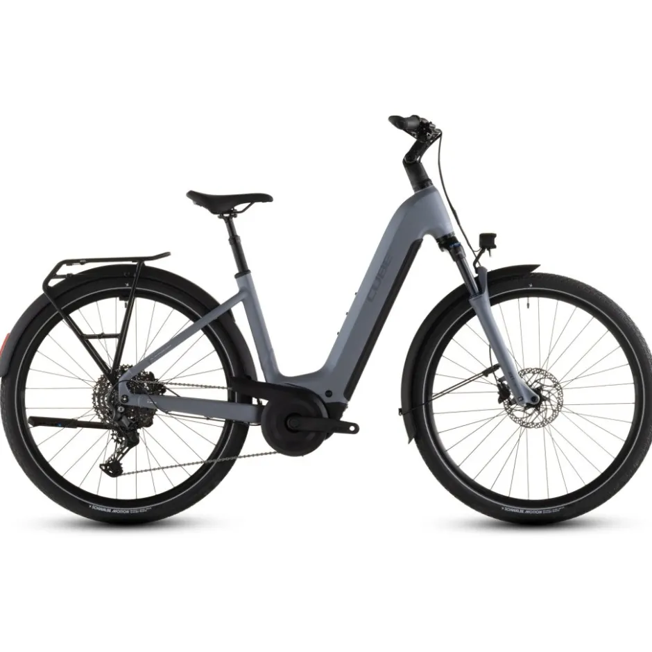Elektrische Fietsen < CUBE TOURING HYBRID Pro 800 - Easy Entry - Trekking E-Bike - 2026 - pearlgrey / grey