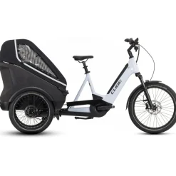 Elektrische Fietsen|Elektrische Bakfietsen < CUBE TRIKE FAMILY HYBRID 750 - Bakfiets E-Bike - 2026 - flashwhite / reflex