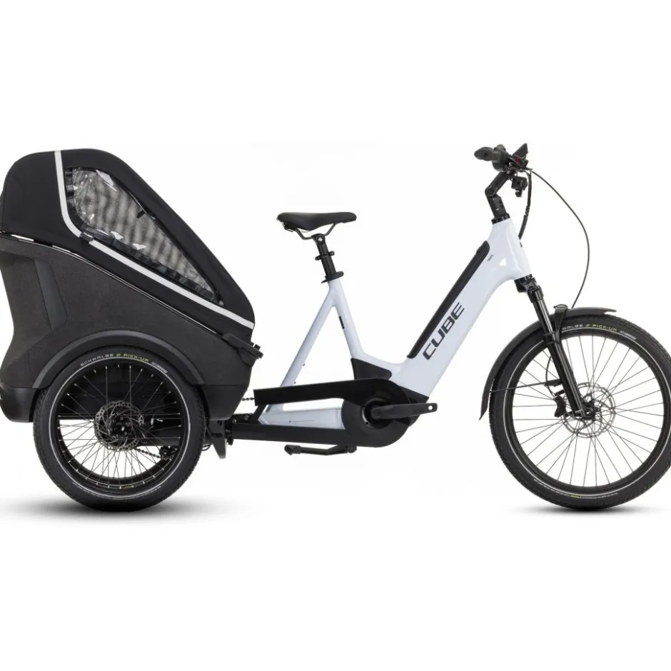 Elektrische Fietsen|Elektrische Bakfietsen < CUBE TRIKE FAMILY HYBRID 750 - Bakfiets E-Bike - 2026 - flashwhite / reflex