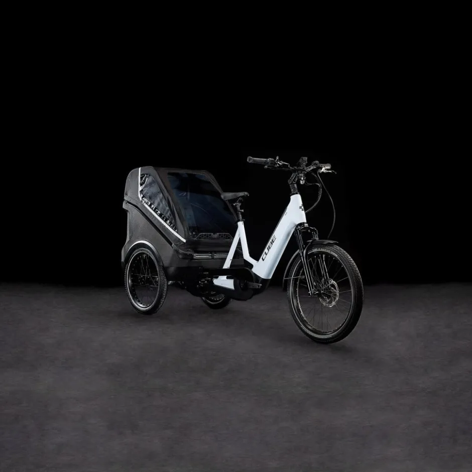Elektrische Fietsen|Elektrische Bakfietsen < CUBE TRIKE FAMILY HYBRID 750 - Bakfiets E-Bike - 2026 - flashwhite / reflex