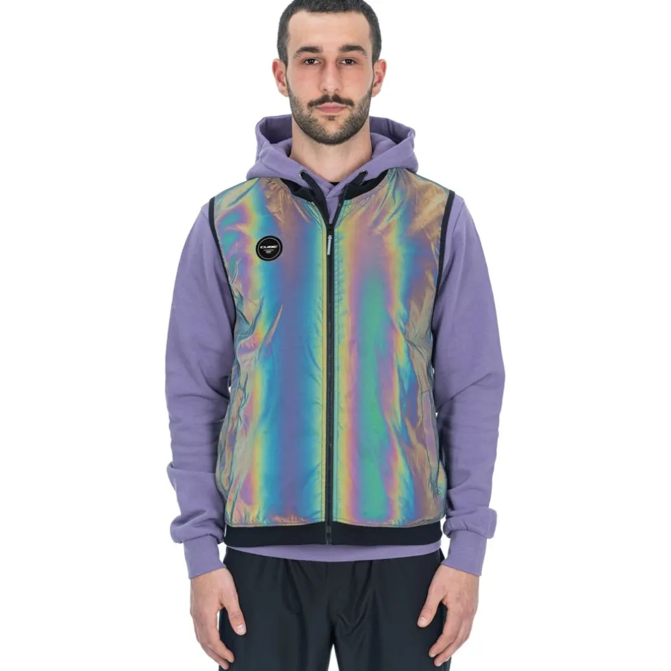 CUBE Veiligheids-Windvest - rainbow reflective