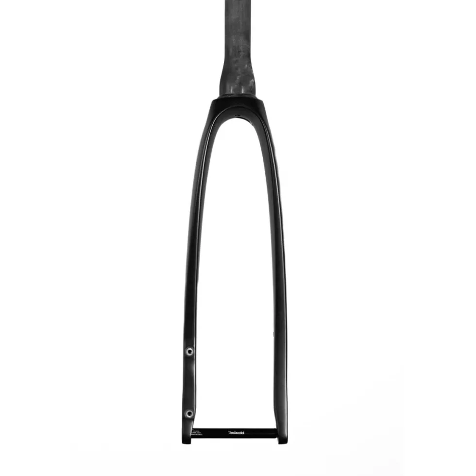 Deda Gera Allroad Voorvork - 28" | Carbon | DCR | Tapered 1 1/8" - 1 1/2" D-Shape | Flatmount | 45mm Offset - 12x100mm - matt finish - polished on black (POB) logo
