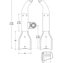 Deda Jet2 HYDRO Clip-On opzetstuur - Aluminium | Shifter Remote SRAM Blips | TT314 - S - 315mm