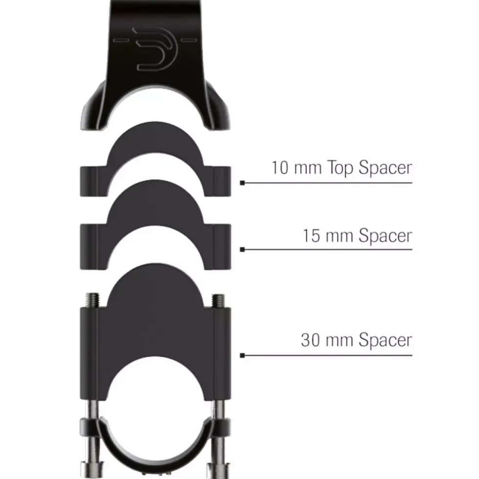 Deda Riser / Spacer Kit voor Obzetstuur - PARARISERKIT | voor Parabolica / Fastblack2