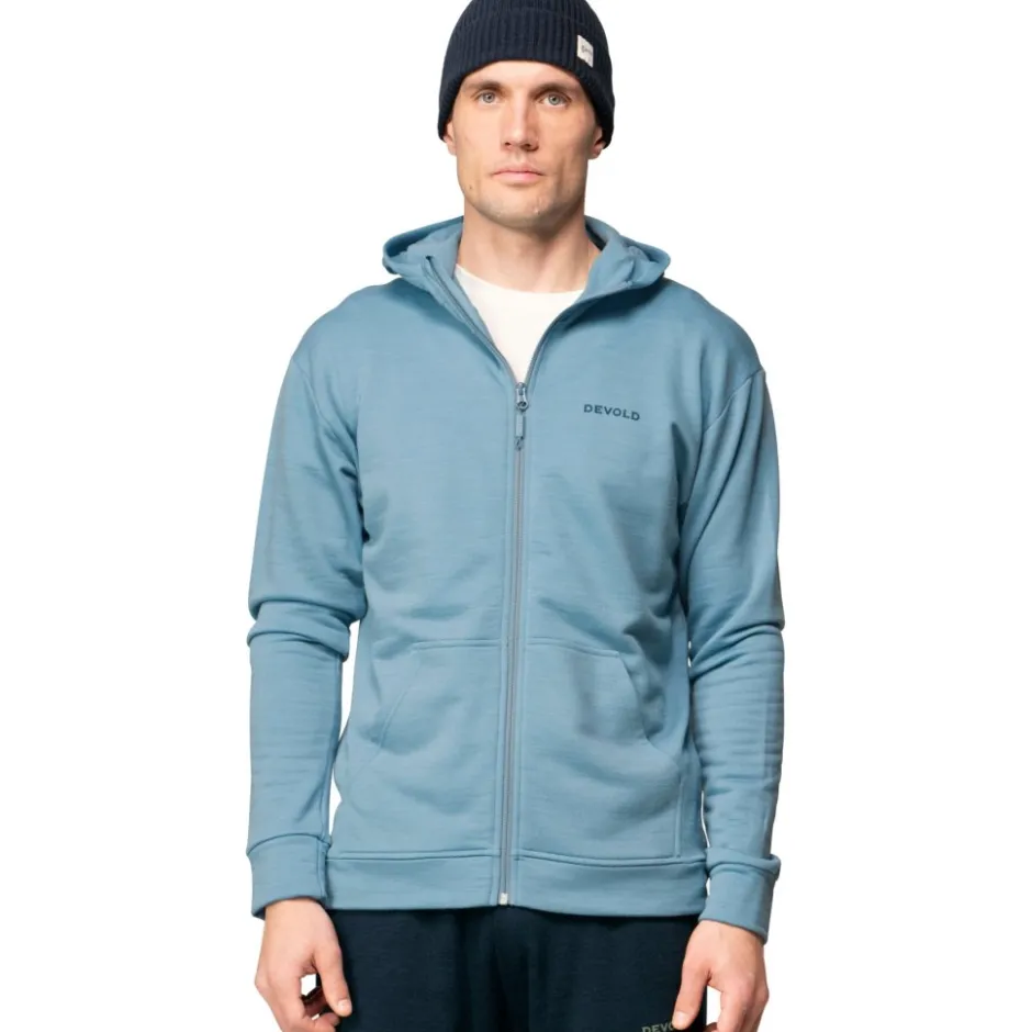 Shirts & Midlayers < Devold Everyday Jas met Capuchon Heren - 247A Skyblue