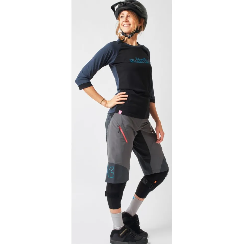 Dirtlej Trailscout Half & Half MTB Short Dames - grijs/peach