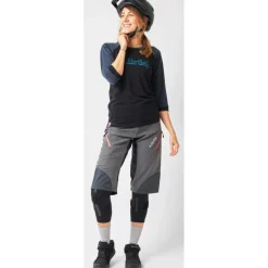 Dirtlej Trailscout Half & Half MTB Short Dames - grijs/peach