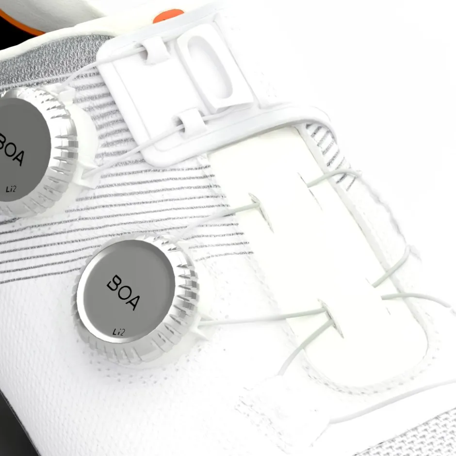 Klikschoenen|Wielrenschoenen < DMT KR0 EVO Superlight Racefietsschoenen - white/silver