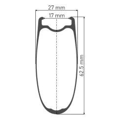 DT Swiss ARC 1100 DICUT 62 Voorwiel - 28" | Carbon | Clincher - QR 100 - zwart