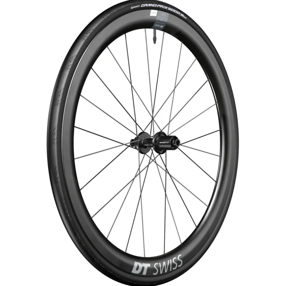 DT Swiss | Continental WTS Wielsysteem - ERC 1400 DICUT 45 Set + Aero 111 / GP 5000 S Vouwband - 28" | 12x100/12x142mm - HG-L / XDR