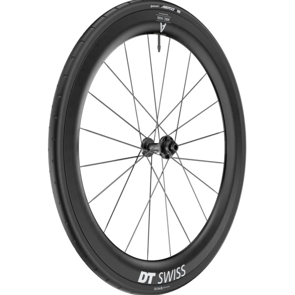 Wielen En Wielsets < DT Swiss | Continental WTS Wielsysteem - ARC 1400 DICUT 55 Set + Aero 111 / GP 5000 S Vouwband - 28" | 12x100/12x142mm