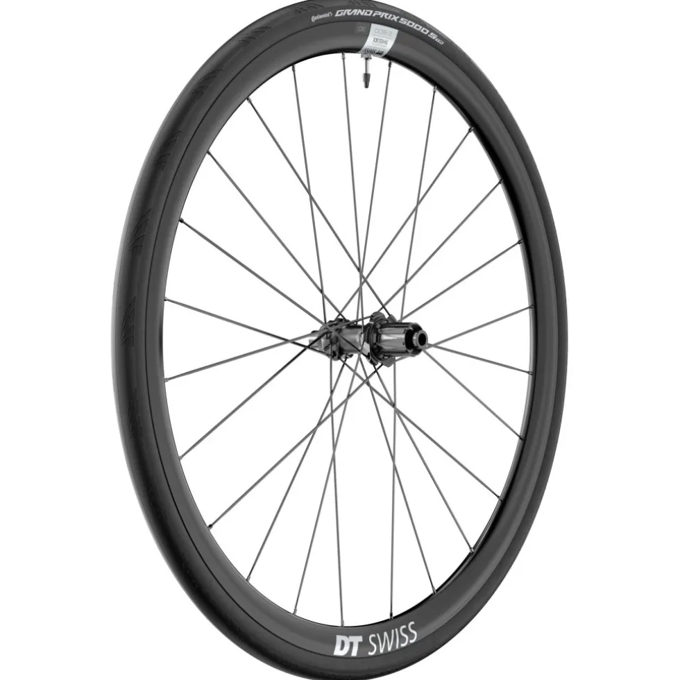 DT Swiss | Continental WTS Wielsysteem - E 1800 SPLINE 30 Set + Aero 111 / GP 5000 S Vouwband - 28" | 12x100/12x142mm