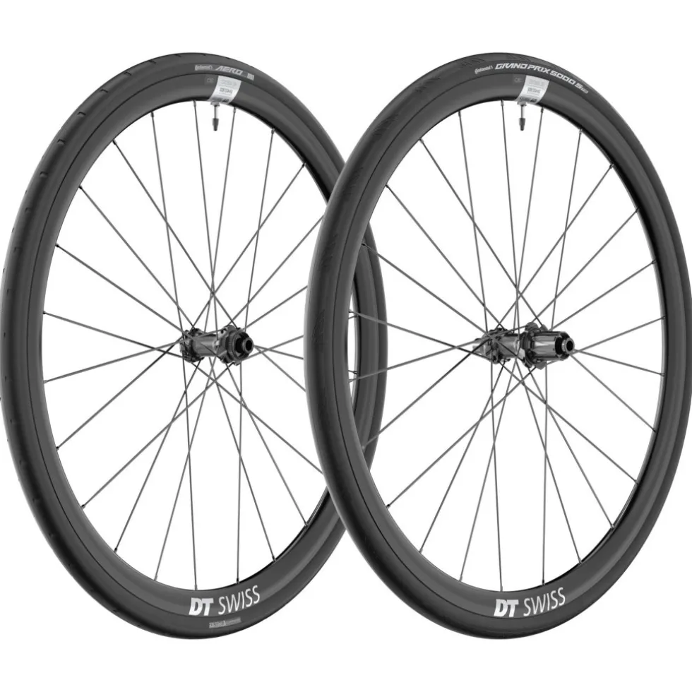 DT Swiss | Continental WTS Wielsysteem - E 1800 SPLINE 30 Set + Aero 111 / GP 5000 S Vouwband - 28" | 12x100/12x142mm