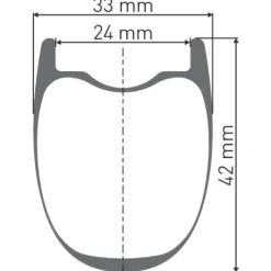 DT Swiss HGC 1400 SPLINE 42 Voorwiel - 27.5" | Carbon | Hookless | Centerlock - 12x110mm Boost