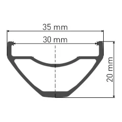 DT Swiss H 1900 SPLINE Achterwiel - 29" | 30mm - Clincher | 6 Gaten - 12x148mm Boost - zwart