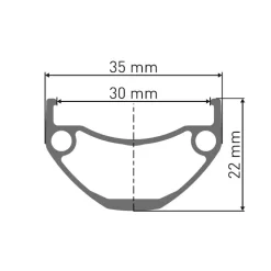 DT Swiss HU 1900 SPLINE Voorwiel - 29" | 30mm | Clincher | Centerlock - 15x110mm Boost