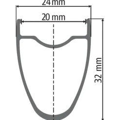 Velgen < DT Swiss RR 521 db Road Velg - zwart