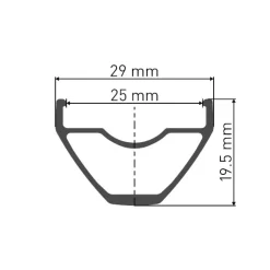 Wielen En Wielsets < DT Swiss X 1900 SPLINE Voorwiel - 29" | 25mm | Clincher | Centerlock / 6 Gaten - 15x100mm - zwart