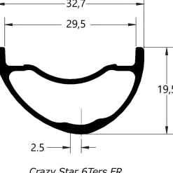 DUKE Crazy Star 6TERS Front Rim 29" - 32 Holes