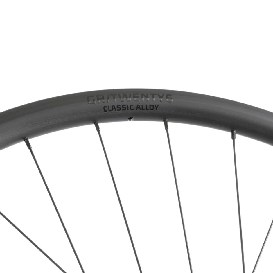 Wielen En Wielsets < DXC GR/TWENTY6 Classic Gravel Fietswielset - 28“ | Aluminium | Centerlock - 12x100 mm | 12x142 mm - HG-EV - zwart
