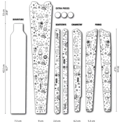 Stickers < Dyedbro Gravel Frame Protection Kit SPACE TRIP - black matte