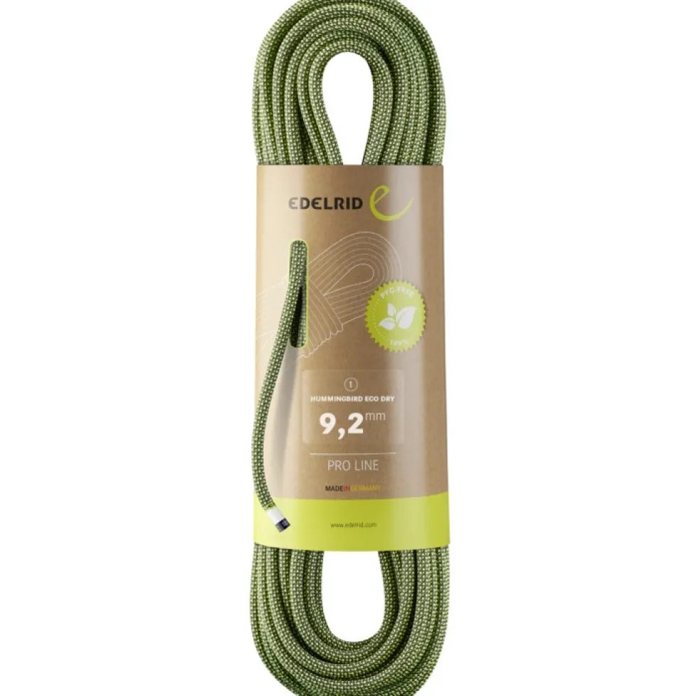 Edelrid Hummingbird Eco Dry 9,2mm Touw - 60m - night-citrus