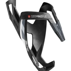 Elite Custom Race Plus Bottle Cage - black mat/white graphic