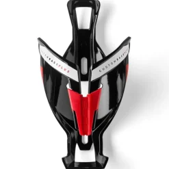 Elite Custom Race Plus Bottle Cage - black mat/white graphic