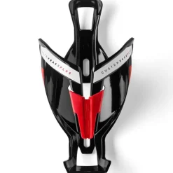 Elite Custom Race Plus Bottle Cage - black glossy/white graphic
