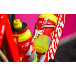 Elite Custom Race Plus Bottle Cage - black glossy/white graphic