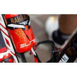 Elite Custom Race Plus Bottle Cage - black glossy/white graphic