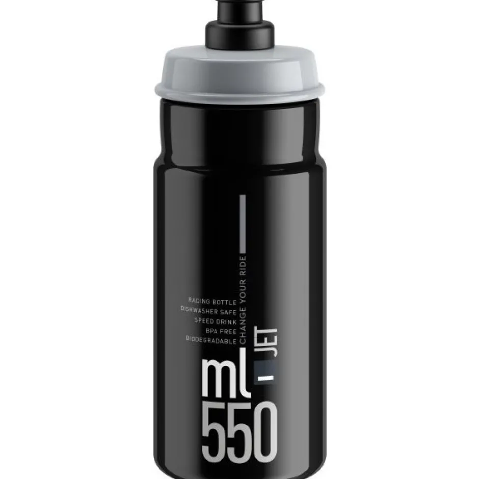 Bidons < Elite Jet Bottle 550ml - black/grey