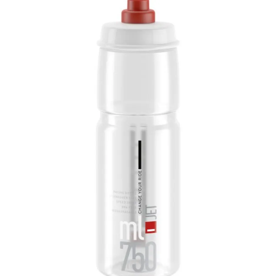 Bidons < Elite Jet Bottle 750ml - clear/red