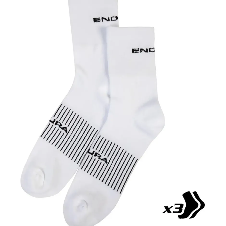 Fietssokken < Endura Coolmax® Race Sokken (Set van 3) - white