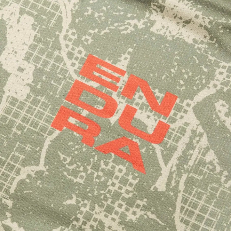 Mtb-Shirts < Endura Grid Fora td Printed Overhed et ange ouwen Heren - tweed green