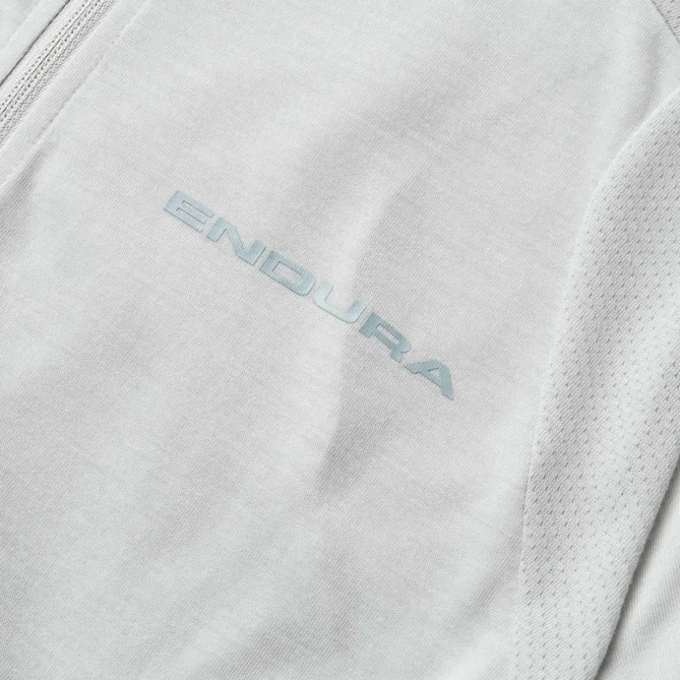 Endura Loop Zipped Fietsshirt met Korte Mouwen Dames - mains grey
