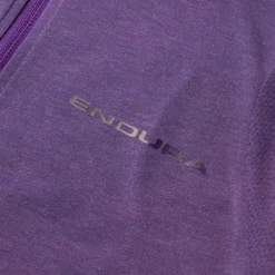 Endura Loop Zipped Fietsshirt met Korte Mouwen Dames - heather