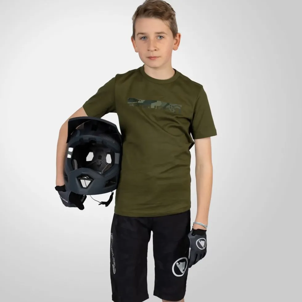 Endura MT500JR Burner Shorts Kinder - dark camouflage