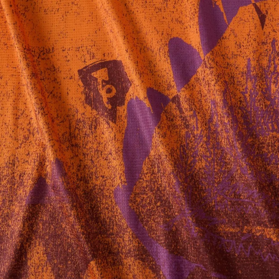 Endura Singletrack Print Shirt met korte mouwen Heren - end orange